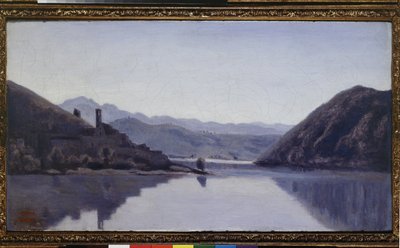 Lago di Piediluco, Umbría, siglo XIX de Jean Baptiste Camille Corot